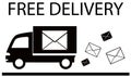 Truck and envelope - delivery symbol