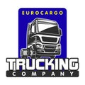 Truck euro cargo freight logo template