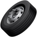 Truck fore wheel isolated