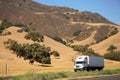 Truck on freeway Royalty Free Stock Photo