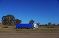 Truck on a freeway Australian Country Town midway between Sydney and Melbourne Royalty Free Stock Photo