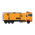 Truck with fuel tank vehicle isolated sideview symbol Royalty Free Stock Photo