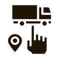 truck geolocation selection icon Vector Glyph Illustration