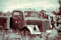 Truck. German military equipment from the Second World War on the reconstruction of the battlefield to celebrate the Victory Day Royalty Free Stock Photo