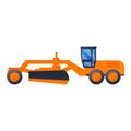 Truck grader machine icon, cartoon style