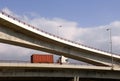 Truck in highway viaduct