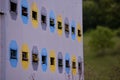 Truck with hives in the glade. car for transporting beehives