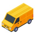 Truck home delivery icon, isometric style
