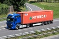 Truck with Hyundai container