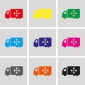 Truck icon stock vector illustration flat design