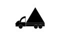 Truck Icon - Van Symbol - Traveling vehicle - Truck icon, isolated. Flat design