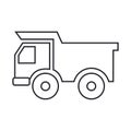 Truck icon vector. Construction illustration sign. Shipping symbol or logo. Royalty Free Stock Photo