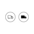 Truck Icon Vector. Lorry Sign Symbol for Web or Mobile App