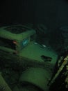 Truck inside wreck of HMSS Thi