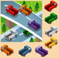 Truck Isometric set