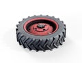Truck or Jeep Wheel, 3D rendering isolated on black background