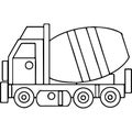 Truck kids geometrical figures coloring page