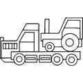 Truck kids geometrical figures coloring page