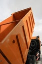 Truck with lifted dump. Royalty Free Stock Photo