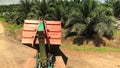Truck Lifting A Palm Oil Fruit Container - Back Angle 2