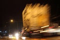 Truck light at night and blurred. Royalty Free Stock Photo