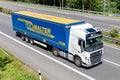 Truck with LKW Walter curtainside trailer Royalty Free Stock Photo