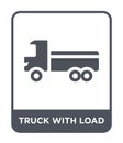 truck with load icon in trendy design style. truck with load icon isolated on white background. truck with load vector icon simple Royalty Free Stock Photo