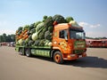 Truck Loaded with Fresh Vegetables