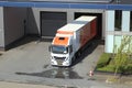 Truck in loading bay Royalty Free Stock Photo