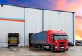 Truck in loading docks Royalty Free Stock Photo