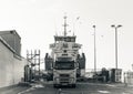 Truck loading up from a shipment