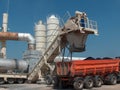 Truck loads bitumen
