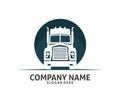 Truck logistic cargo expedition delivery logo design template