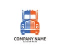 Truck logistic cargo expedition delivery logo design template