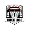 Truck logo inspiration design with a white background. Royalty Free Stock Photo
