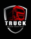 Truck Logo Transportation. Abstract Lines. Vector illustration