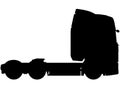 Truck, lorry without semi trailer. LKW, TIR Truck without trailer detailed realistic silhouette