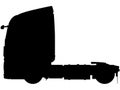 Truck, lorry without semi trailer. LKW, TIR Truck without trailer detailed realistic silhouette