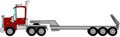 Truck & lowboy trailer Royalty Free Stock Photo