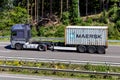Truck with Maersk container Royalty Free Stock Photo