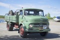 Truck Mercedes Benz-1113 on the parade of vintage cars. Kerimaki, Finland Royalty Free Stock Photo