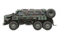 Truck military army car, side view