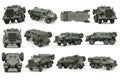 Truck military army transport set