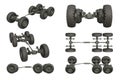 Truck military chassis frame set