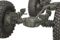 Truck military frame chassis, close view