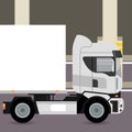 Truck mockup car vehicle in parking zone icon Royalty Free Stock Photo