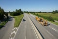 Truck on modern highway Royalty Free Stock Photo