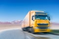 Truck motion blur on plateau