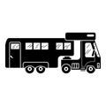 Truck motorhome icon, simple style