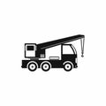 Truck mounted crane icon, simple style Royalty Free Stock Photo